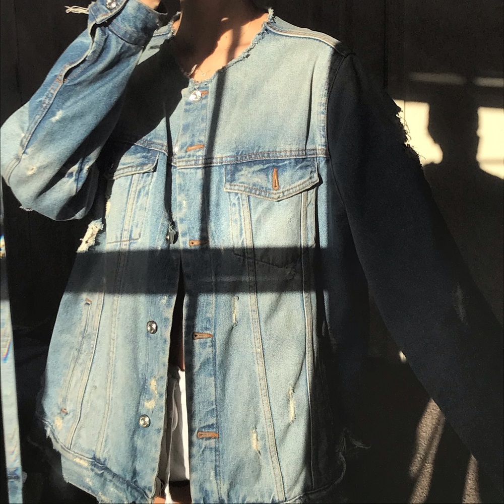 Oversized jean jacket